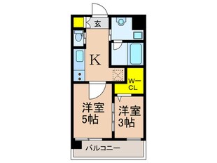 アトリオフラッツ大楠の物件間取画像